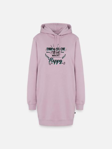 Ehrenamtliche Arbeit macht glücklich - Hoodie-Kleid - Altrosa
