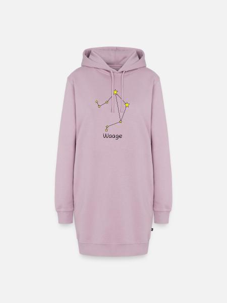 Sternzeichen Waage - Hoodie-Kleid - Altrosa