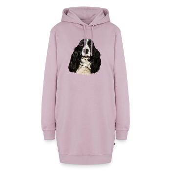 Cocker spaniel - Hoodie-Kleid - Altrosa - Vorne - AI Model Female 172 light (172cm)