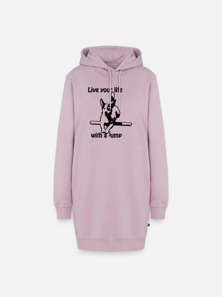 Agility Jack Russel Terrier - Hoodie-Kleid - Altrosa