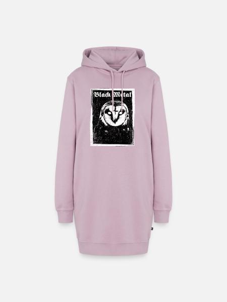 Black Metal Eule - Hoodie-Kleid - Altrosa