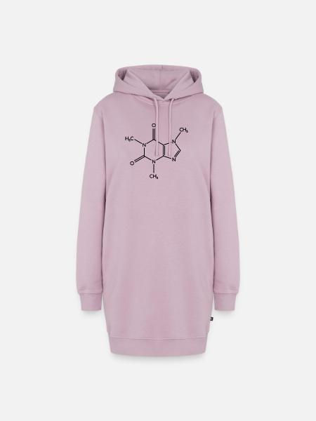 Koffein-Molekül - Strukturformel - Hoodie-Kleid - Altrosa