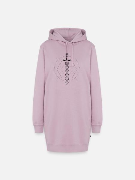 Dungeon Würfelschwert - Hoodie-Kleid - Altrosa