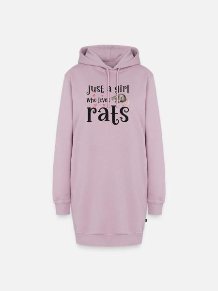 Ratte Ratten - Hoodie-Kleid - Altrosa