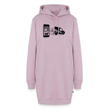 Online-Shopping und Autolieferung - Hoodie-Kleid - Altrosa - Vorne - AI Model Female 172 light (172cm)