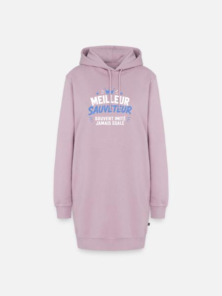 Bester Rettungsschwimmer aller Zeiten - Hoodie-Kleid - Altrosa