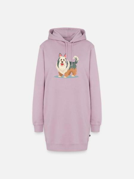 Old English Sheepdog (Comic) - Hoodie-Kleid - Altrosa