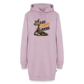 Mein Tempo. Mein Weg. – Buen Camino - Hoodie-Kleid - Altrosa - Vorne - AI Model Female 172 light (172cm)