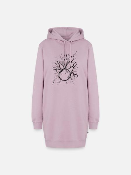 Bowling - Hoodie-Kleid - Altrosa