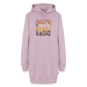 Herbst Vibes – Autumn, Coffee, Blanket & Books Pre - Hoodie-Kleid - Altrosa - Vorne - AI Model Female 172 light (172cm)