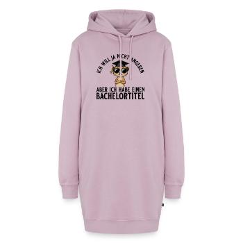 Bachelortitel Will nicht angeben Bachelorabschluss - Hoodie-Kleid - Altrosa - Vorne - AI Model Female 172 light (172cm)