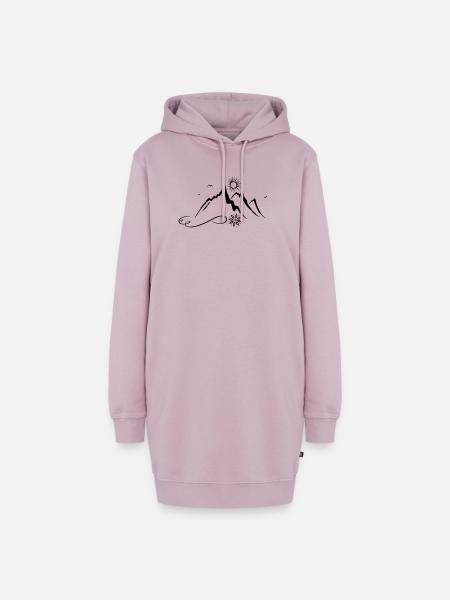 Berg, Wandern, Bergsteigen, hiking, mountain - Hoodie-Kleid - Altrosa