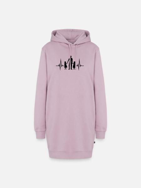 2 Töchter Puls - Hoodie-Kleid - Altrosa