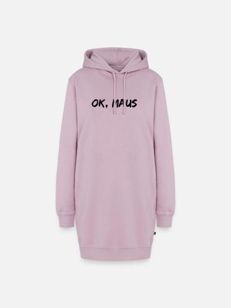 OK MAUS, THE PARTY HAS ARRIVED, KANN LOSGEHEN MAUS - Hoodie-Kleid - Altrosa