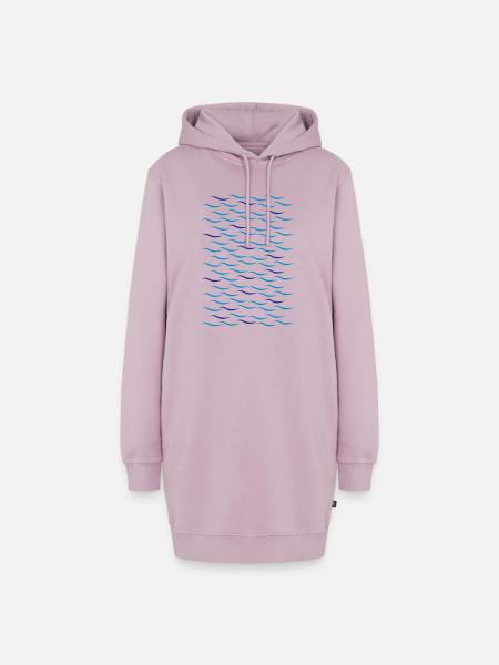 Wellen - Hoodie-Kleid - Altrosa