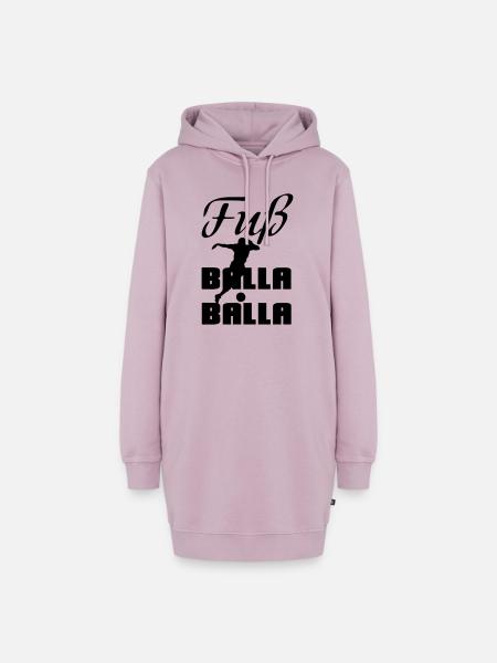 Fuß-Balla-Balla Fußball Geschenk Sprüche EM - Hoodie-Kleid - Altrosa