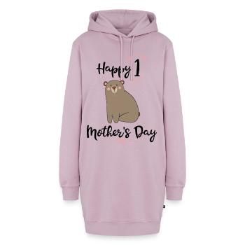 Muttertag - Hoodie-Kleid - Altrosa - Vorne - AI Model Female 172 light (172cm)