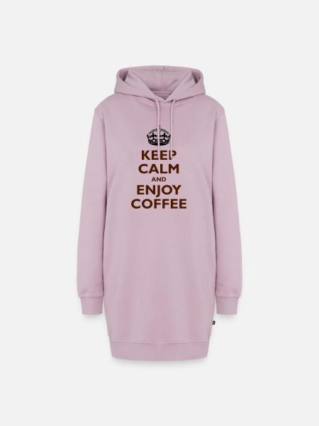 Keep Calm & Enjoy Coffee - Hoodie-Kleid - Altrosa