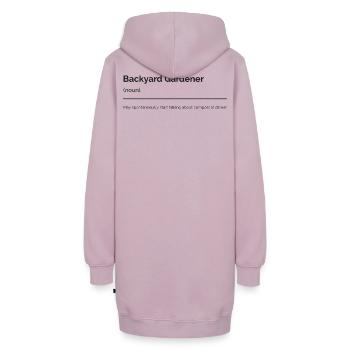 Definition der Gartengärtner-Parodie - Hoodie-Kleid - Altrosa - Hinten - AI Model Female 172 light (172cm)
