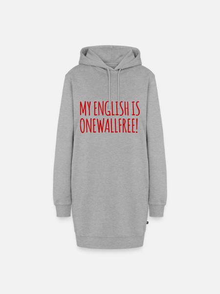 denglish - Hoodie-Kleid - Grau meliert