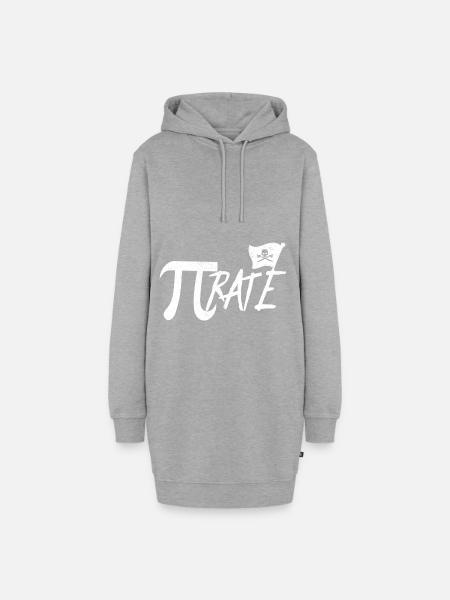 Nerd Nerds Pirat Pi - Hoodie-Kleid - Grau meliert