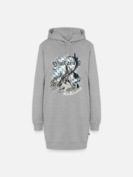 Bayern Wilderer - Hoodie-Kleid - Grau meliert