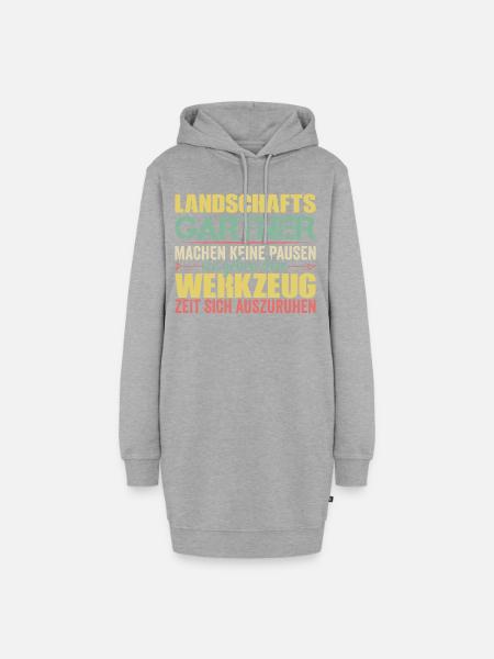 Landschaftsgärtner Gärtner Gartenarbeit Beruf - Hoodie-Kleid - Grau meliert