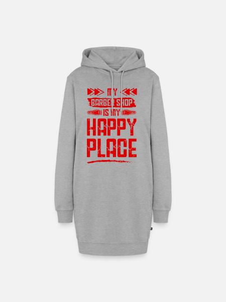 Barber shop - Hoodie-Kleid - Grau meliert