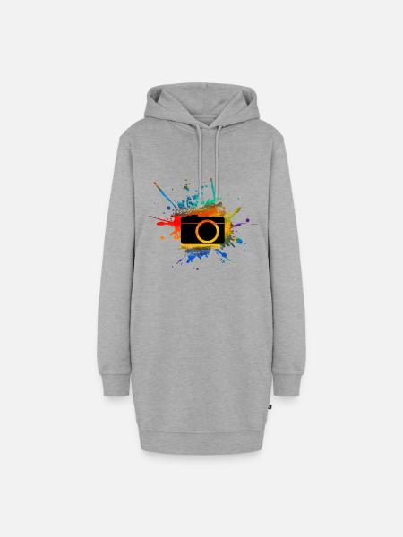 Fotografie | Fotografen | Fotografin - Hoodie-Kleid - Grau meliert