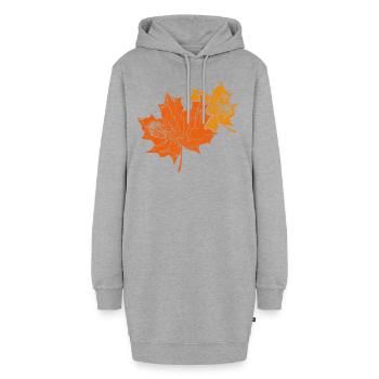 Herbst - Hoodie-Kleid - Grau meliert - Vorne - AI Model Female 172 light (172cm)