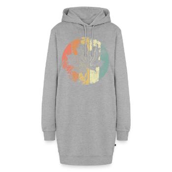 Herbst - Hoodie-Kleid - Grau meliert - Vorne - AI Model Female 172 light (172cm)