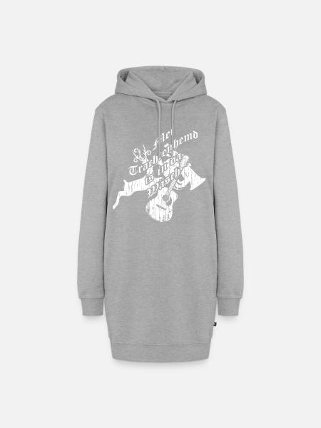 Mei Trachtenhemd is in da Wäsch - Hoodie-Kleid - Grau meliert