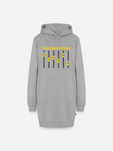 Schallereignissortierer Mischpult Ton DJ Geschenk - Hoodie-Kleid - Grau meliert
