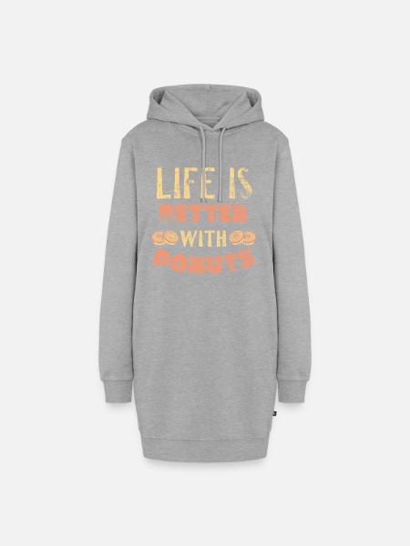 Donut - Hoodie-Kleid - Grau meliert