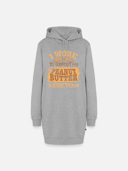 Peanut Butter - Hoodie-Kleid - Grau meliert