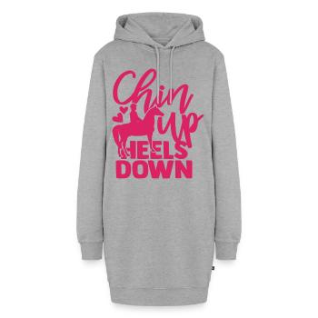Pferdemotiv Pferdespruch Pferd Geschenk - Hoodie-Kleid - Grau meliert - Vorne - AI Model Female 172 light (172cm)