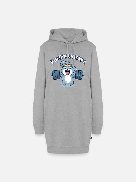 Pumpernickel Pumper karnickel Häschen - Hoodie-Kleid - Grau meliert