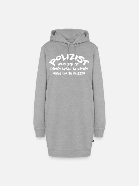 Polizei Spruch - Hoodie-Kleid - Grau meliert