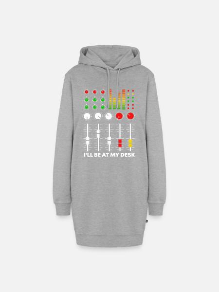 Mischpult-Pult - Hoodie-Kleid - Grau meliert