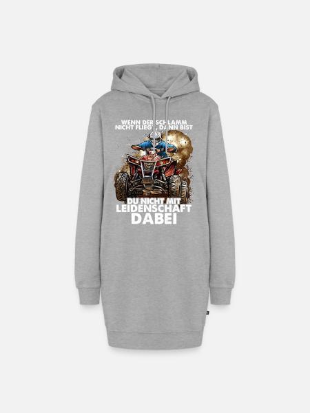 Quad ATV Fahren Motorsport - Hoodie-Kleid - Grau meliert