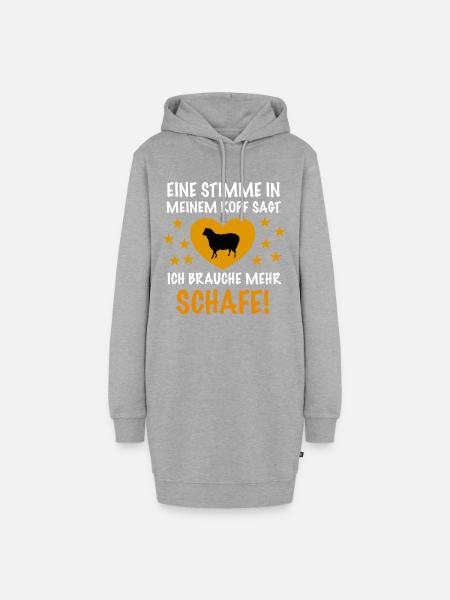 Schaf Schafe Hirte Schäfer Schafbesitzer Geschenk - Hoodie-Kleid - Grau meliert
