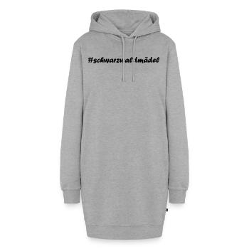 #schwarzwaldmädel Schwarzwald Bollenhut Hashtag - Hoodie-Kleid - Grau meliert - Vorne - AI Model Female 172 light (172cm)