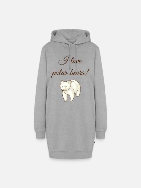 Eisbär Eisbären - Hoodie-Kleid - Grau meliert