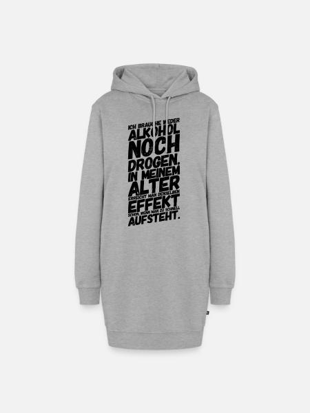 Lustige Sprüche Humor Rentner - Hoodie-Kleid - Grau meliert