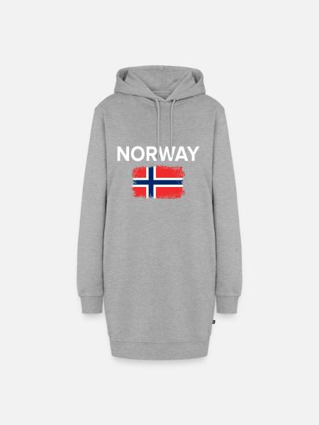 Norwegen - Hoodie-Kleid - Grau meliert