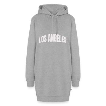 Los Angeles - Hoodie-Kleid - Grau meliert - Vorne - AI Model Female 172 light (172cm)