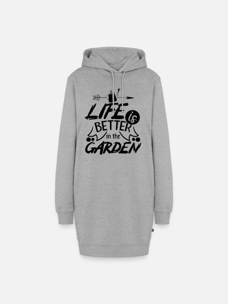 Garten Gärtner - Hoodie-Kleid - Grau meliert