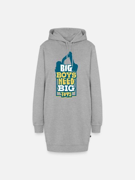 Bagger - Hoodie-Kleid - Grau meliert