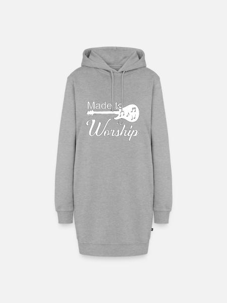 Christliches Design zum Gottesdienst - Hoodie-Kleid - Grau meliert