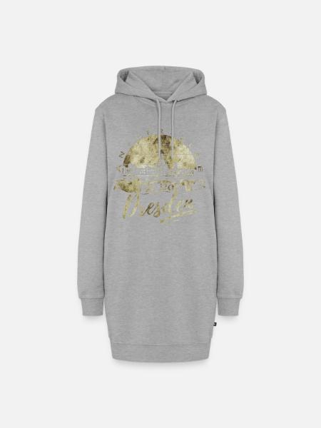 Dresden Vintage - Hoodie-Kleid - Grau meliert